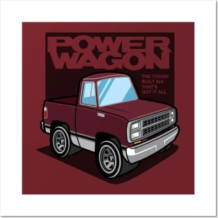 Medium Red Sunfire - Power Wagon (1980 - White-Based) Posters and Art